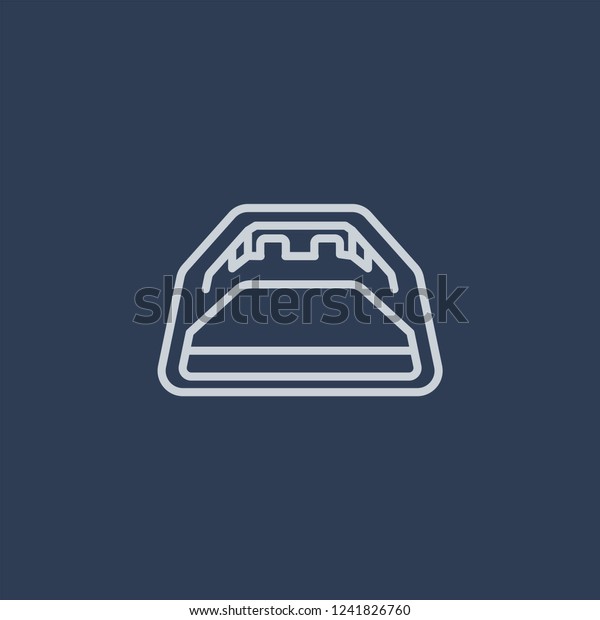 car parcel shelf icon. car parcel shelf
linear design concept from Car parts collection. Simple element
vector illustration on dark blue
background.