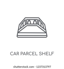 car parcel shelf linear icon. Modern outline car parcel shelf logo concept on white background from car parts collection. Suitable for use on web apps, mobile apps and print media.