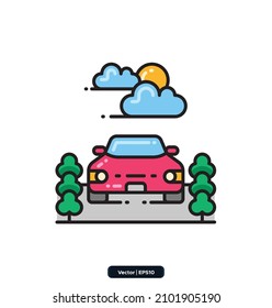 car park icon. map and navigation icons. Icons included Maps, location and navigation icons. Collection of high quality vector icons. 