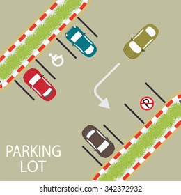 Car park, parking lot , parking zone conceptual Vector Illustration.