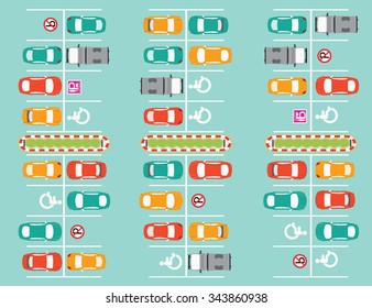 Car park, parking lot , parking zone conceptual Vector Illustration.