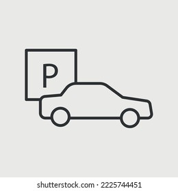 Parkplatz, Vektorsymbol - Parkplatz