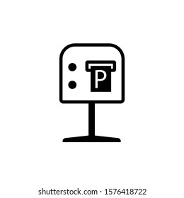 Car parking card machine icon in trendy flat style isolated on white background. Symbol for your web site design, logo, app, UI. Vector illustration, EPS