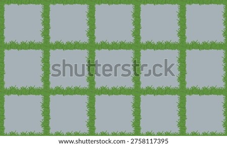 Car Parking Concrete Cells. Grass Protection Tiles. Rhombus seamless pattern.