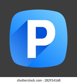 Car Parking Flat Icon Sign Symbol Logo