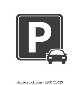 Car Parking Flat Vector Icon