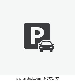 Значок парковки автомобиля