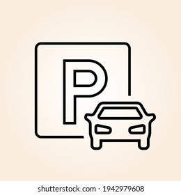 vector de diseño de icono de estacionamiento 