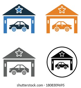 Car parking icon. Editable vehicle vector isolated on a white background