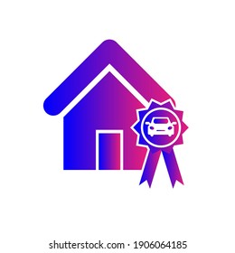 Car parking icon. Car garage, parking zone, car safety, car house icon.