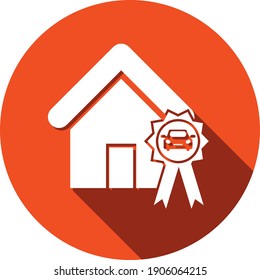 Car parking icon. Car garage, parking zone, car safety, car house icon.