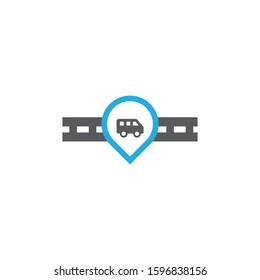 Car Parking Icon On Map Pointer, Location Mark Stock Vector