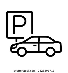 Icono del aparcamiento en el Vector blanco del fondo
Icono del coche de Vector