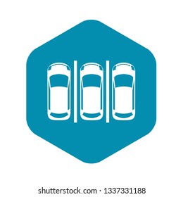 Car parking icon in simple style isolated on white background