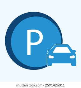 Car parking icon. Parking space sign. Parking location. Vector sign