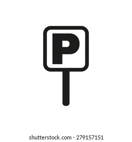 The car parking icon. Parking symbol. Flat Vector illustration