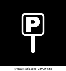 The car parking icon. Parking symbol. Flat Vector illustration