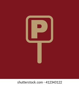 The car parking icon. Parking symbol. Flat Vector illustration