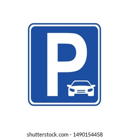 Car parking icon template color editable. Car parking symbol vector sign isolated on white background.