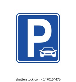 Car Parking Icon Template Color Editable Stock Vector (Royalty Free ...