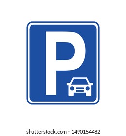 Car parking icon template color editable. Car parking symbol vector sign isolated on white background.