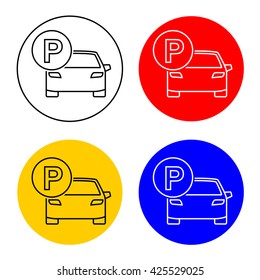 Car parking icon vector.
