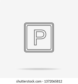 Car parking icon. Vector concept illustration for design.