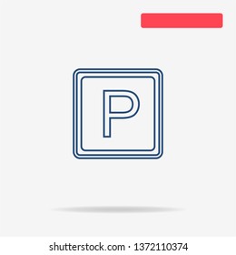 Car parking icon. Vector concept illustration for design.