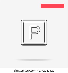 Car parking icon. Vector concept illustration for design.