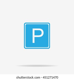 Car parking icon. Vector concept illustration for design.