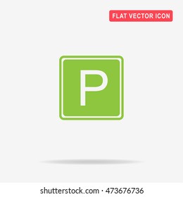 Car parking icon. Vector concept illustration for design.