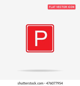 Car parking icon. Vector concept illustration for design.