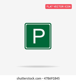 Car parking icon. Vector concept illustration for design.