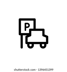car parking icon vector illustration