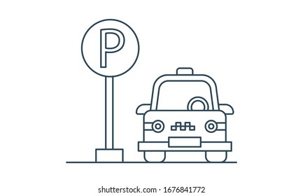 Car parking lot icon vector illustration.