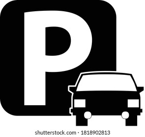 Autoparksymbol. Vektorgrafik