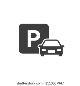 Car Parking Icon Vector Image