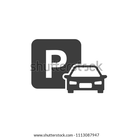 Car parking icon vector image