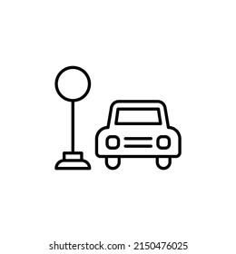 Car Parking Icon In Vector. Logotype