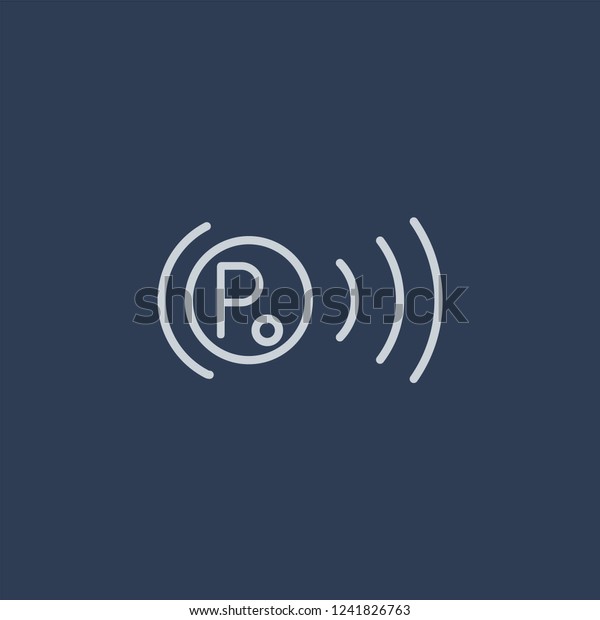 car parking light icon. car parking\
light linear design concept from Car parts collection. Simple\
element vector illustration on dark blue\
background.