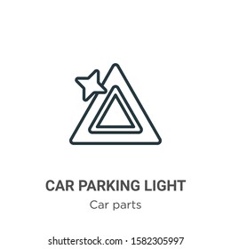 Car parking light outline vector icon. Thin line black car parking light icon, flat vector simple element illustration from editable car parts concept isolated on white background