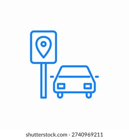 car parking location icon sign vector