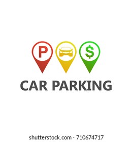 Car Parking Logo Template Design