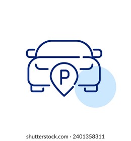Car parking. Pixel perfect icon