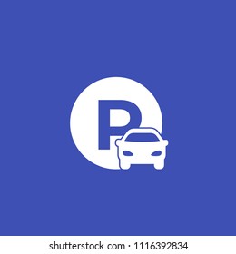 car parking roadsign icon