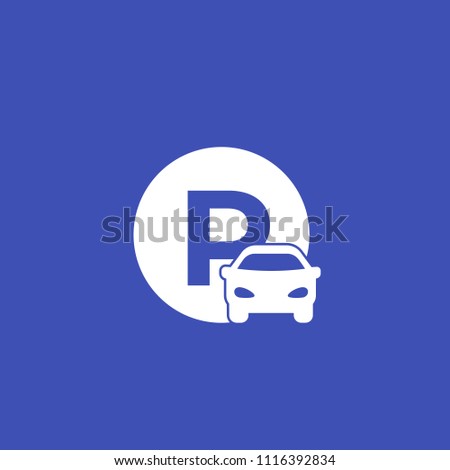 car parking roadsign icon