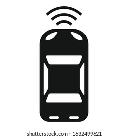 Car parking sensor icon. Simple illustration of car parking sensor vector icon for web design isolated on white background