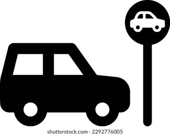 car parking sign automobile auto 27622