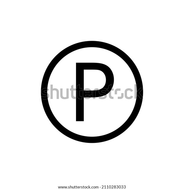 Car parking sign\
icon for apps and web\
sites