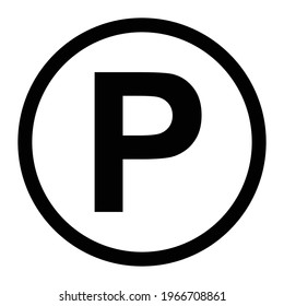car parking sign icon vector